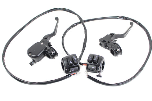 V-Twin Handlebar Control Kit Black - 22-1526