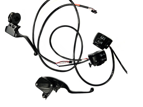 V-Twin Handlebar Control Kit Black - 22-1837