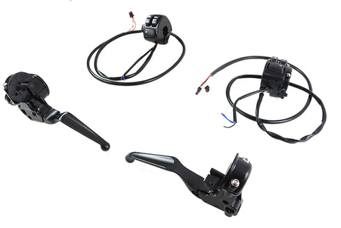 V-Twin Handlebar Control Kit Black - 22-1843