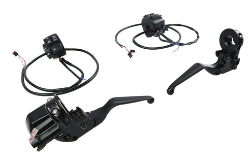V-Twin Handlebar Control Kit Black - 22-1843