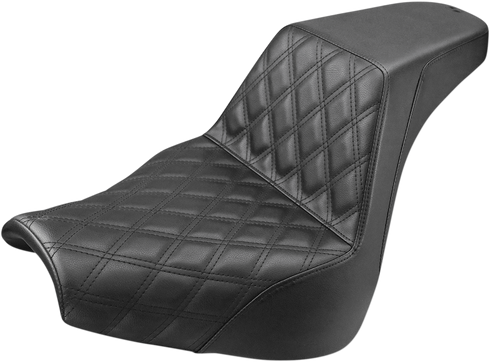SADDLEMEN Step-Up Seat - Front Lattice Stitch - Black - FXBR/S '18-'20 818-31-172
