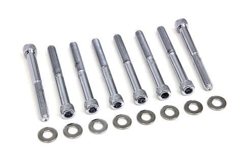 Colony Chrome Engine Case Allen Type Screw Kit - 2217-8