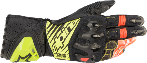 ALPINESTARS GP Tech v2 Gloves - Black/Fluo Yellow/White/Fluo Red - 3XL 3556622-1503-3X