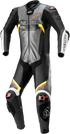 ALPINESTARS Missile Ignition v2 1-Piece Leather Suit - Metallic Gray/Black/Yellow/Red Fluo - US 38 / EU 48 3150222-9135-48