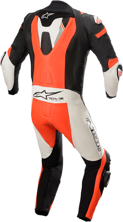 ALPINESTARS Missile Ignition v2 1-Piece Leather Suit - Black/White/Red Fluo - US 46 / EU 56 3150222-1231-56