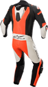ALPINESTARS Missile Ignition v2 1-Piece Leather Suit - Black/White/Red Fluo - US 46 / EU 56 3150222-1231-56
