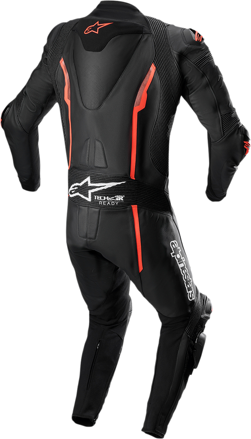 ALPINESTARS Missile v2 1-Piece Leather Suit - Black/Red Fluo - US 50 / EU 60 3150122-1030-60