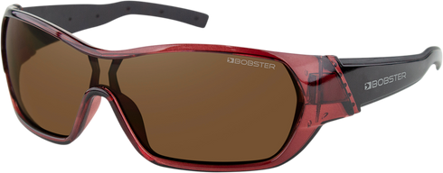BOBSTER Aria Sunglasses - Gloss Clear Burgundy - Brown Lens BARI101