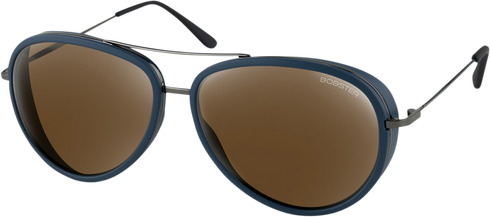 BOBSTER Ice Sunglasses - Matte Navy Gunmetal - Brown HD Silver Mirror Lens BICE101HD