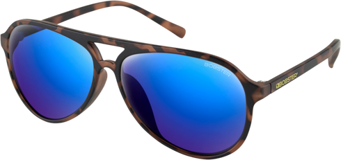 BOBSTER Maverick Sunglasses - Matte Brown Tortoise - Brown HD Blue Mirror Lens BMAV101HD