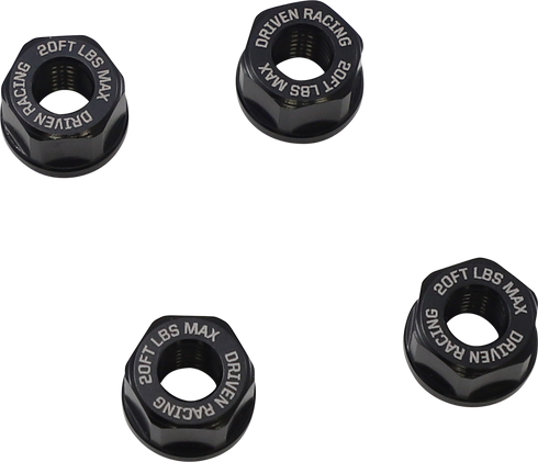 DRIVEN RACING Sprocket Nuts - 4-Bolt Hub - Black - M8 x 1.25 DSN-02-BK