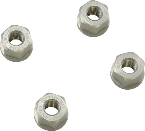 DRIVEN RACING Sprocket Nuts - 4-Bolt Hub - Silver - M8 x 1.25 DSN-02-SL