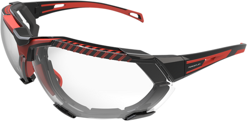 FORCEFLEX FF4 Sunglasses - Foam - Black/Red - Clear Lens FF4-01044-041