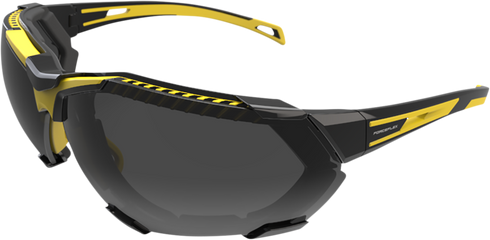 FORCEFLEX FF4 Sunglasses - Foam - Black/Yellow - Smoke Lens FF4-01095-041