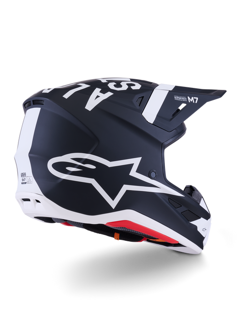 ALPINESTARS Sm7 Dasher Helmet Blk/Wht Matt Xs - 482-00189XS