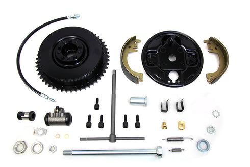 V-Twin Rear Brake Drum Assembly Black - 23-0087