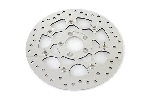 V-Twin Floating Stainless Steel Mirror Polished 11.8 inch Front Bra - 23-0232
