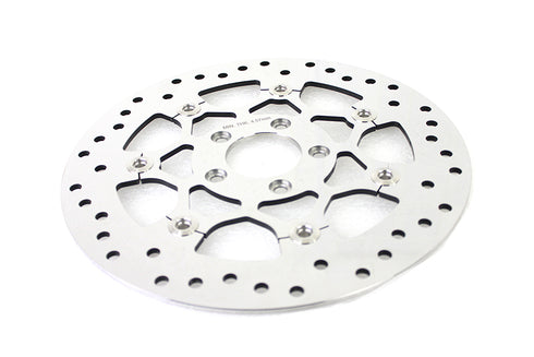 V-Twin Floating Stainless Steel Mirror Polished 11.8 inch Front Bra - 23-0232