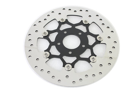 V-Twin Floating Stainless Steel, Black & Polished 11.8 inch Front B - 23-0233