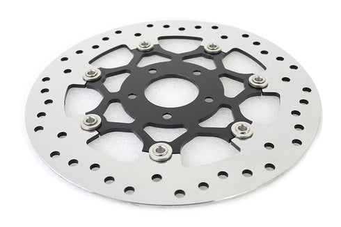 V-Twin Floating Stainless Steel, Black & Polished 11.8 inch Front B - 23-0233