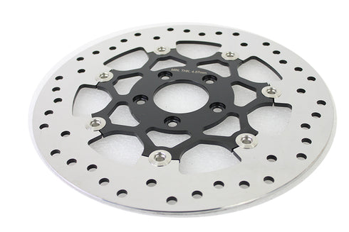 V-Twin Floating Stainless Steel, Black & Polished 11.8 inch Front B - 23-0233