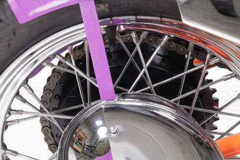 V-Twin Cast Rear Mechanical Brake Drum Black - 23-0248