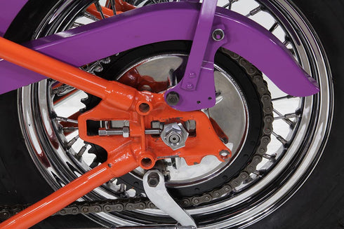 V-Twin Cast Rear Mechanical Brake Drum Black - 23-0248