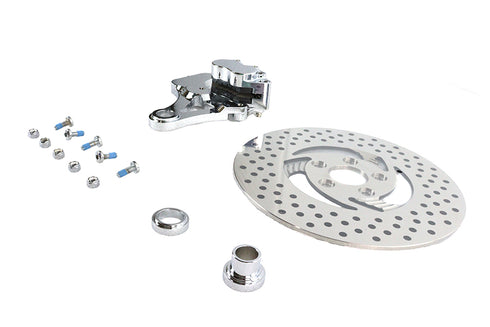 V-Twin Chrome Rear 4 Piston Caliper and 11-1/2 inch Disc Kit - 23-0281