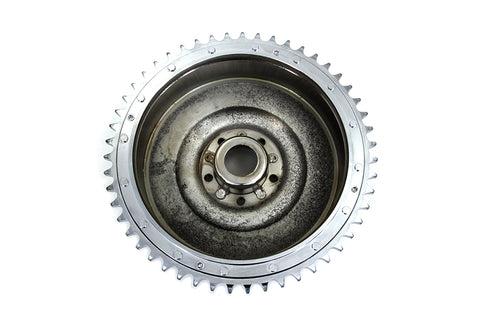 V-Twin Cast Rear Mechanical Brake Drum Chrome - 23-0291