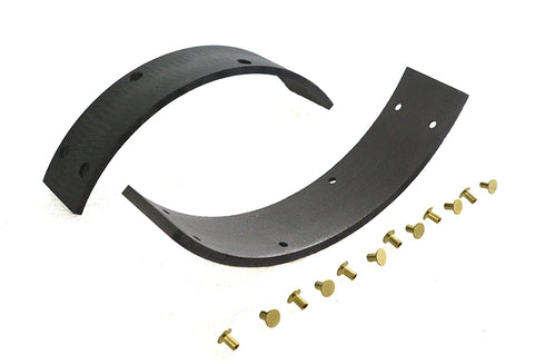 Duro Rear Brake Shoe Linings with Rivets - 23-0504