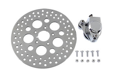 V-Twin Chrome Front Left Side Caliper and 11-1/2 inch Disc Kit - 23-0541