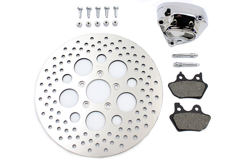 V-Twin 11.5 inch Chrome Front Caliper Kit - 23-0561