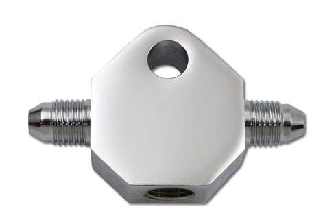 Edart Brake Line Tee Chrome - 23-0571