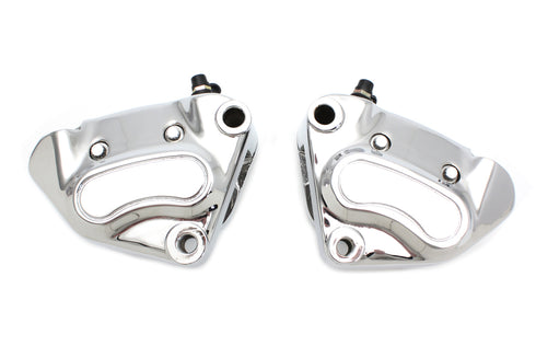 Edart Chrome Front 4 Piston Caliper Set - 23-0581