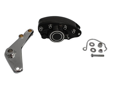 V-Twin Black 1 Piston Rear Banana Caliper with Bracket - 23-0798