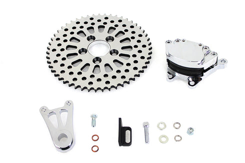 V-Twin Chrome Rear 4 Piston Caliper and 10 inch Disc Sprocket - 23-0822