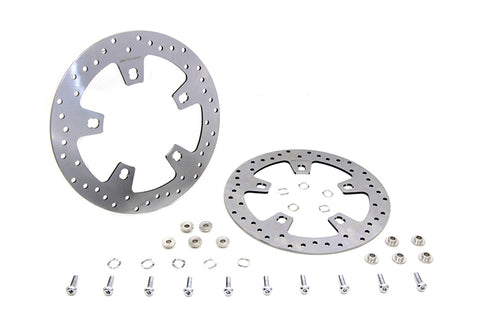 Duro Duro 11.8 inch Drilled Front Brake Disc Set Stainless Steel - 23-0900