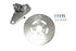 V-Twin Chrome Rear Single Piston Caliper and 11-1/2 inch Disc Kit - 23-1150