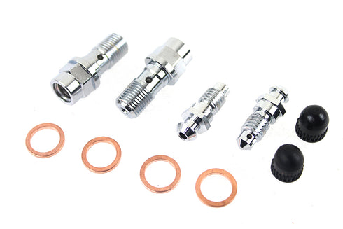 Edart FLT Front Caliper Bleeder Screw Kit Chrome - 23-1151