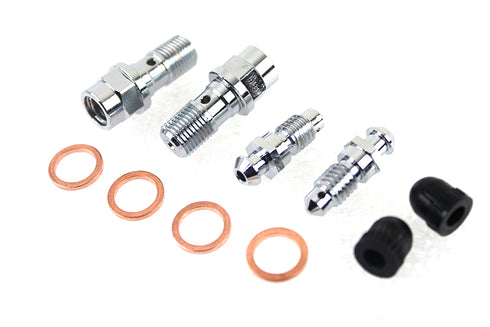 Edart FLT Front Caliper Bleeder Screw Kit Chrome - 23-1151