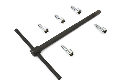 V-Twin Chrome Wheel Lug Set with Wrench - 23-1207