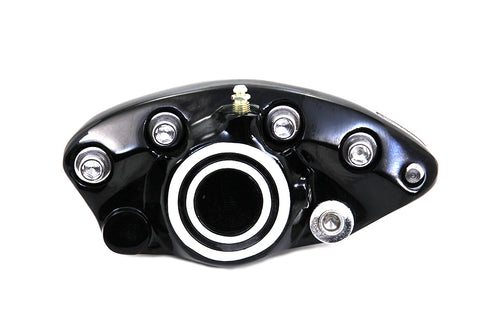 V-Twin Black Rear 1 Piston Banana Caliper with Bullseye - 23-1543