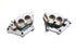 V-Twin Chrome Front 2 Piston Caliper Set - 23-1668