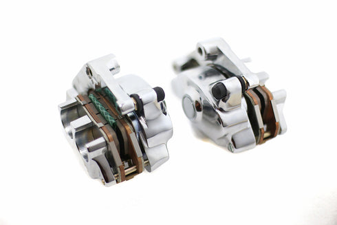 V-Twin Chrome Front 2 Piston Caliper Set - 23-1668