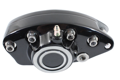 Edart Black Front 1 Piston Banana Caliper with Bullseye - 23-2219