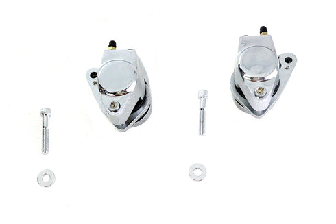 Edart Chrome Front 1 Piston Caliper Set with Brake Pads - 23-2226