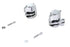 Edart Chrome Front 1 Piston Caliper Set with Brake Pads - 23-2226