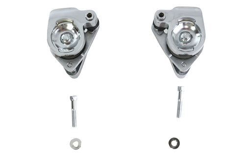 Edart Chrome Front 1 Piston Caliper Set with Brake Pads - 23-2226