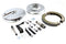 V-Twin Front Brake Backing Plate Kit Left Side Satin Chrome - 23-9204