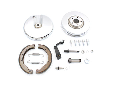 V-Twin Front Brake Backing Plate Kit Right Side Chrome - 23-9222